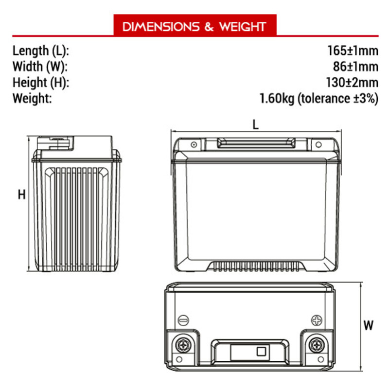 Batterie Lithium Compétition BS Battery 12V - LiFePO4 - 560CCA 96Wh
