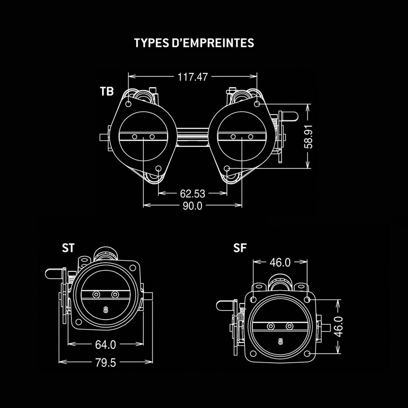 Pipes d'admission type SF pour FORD Zetec