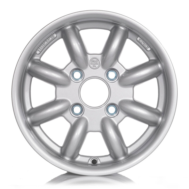 Jante Compomotive ML 1357 13x5.5" 4x108 ET40, Argent (Brisca Av. - 63.5 mm)