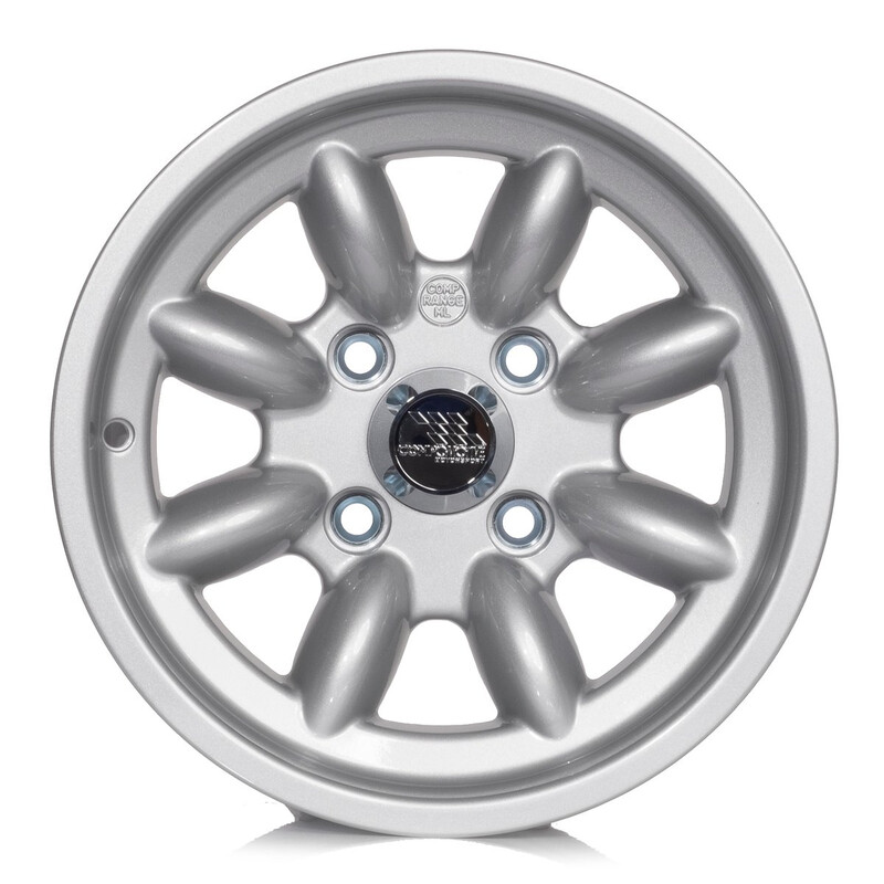 Jante Compomotive ML 1372 13x7" 4x100 ET0, Argent (VW/Opel/BMW - 73 mm)
