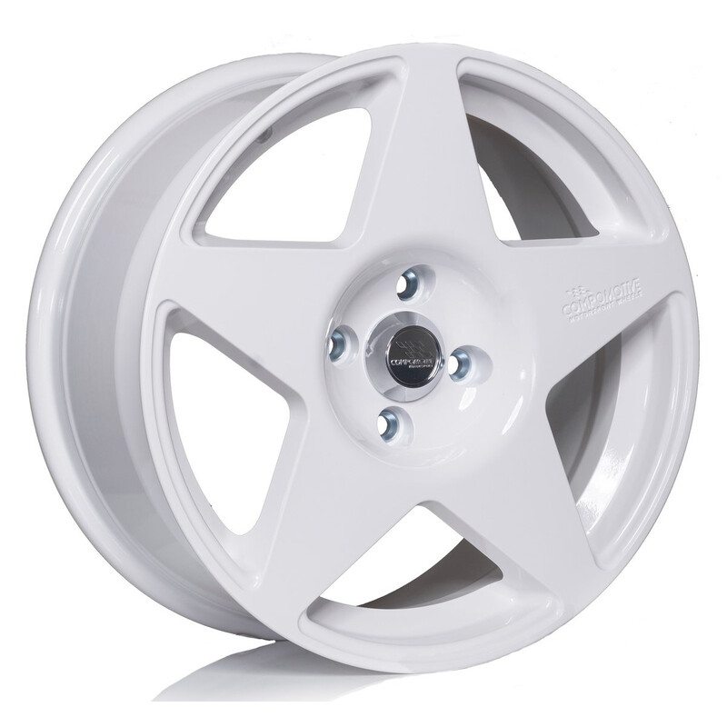 Jante Compomotive MO 1773 17x7" 4x100 ET35, Blanc (Opel/VW/Mini/Nissan - 73 mm)