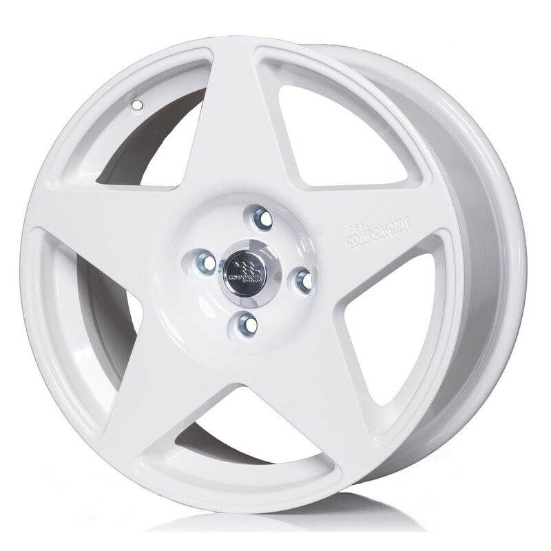 Jante Compomotive MO 1773 17x7" 4x100 ET35, Blanc (Opel/VW/Mini/Nissan - 73 mm)