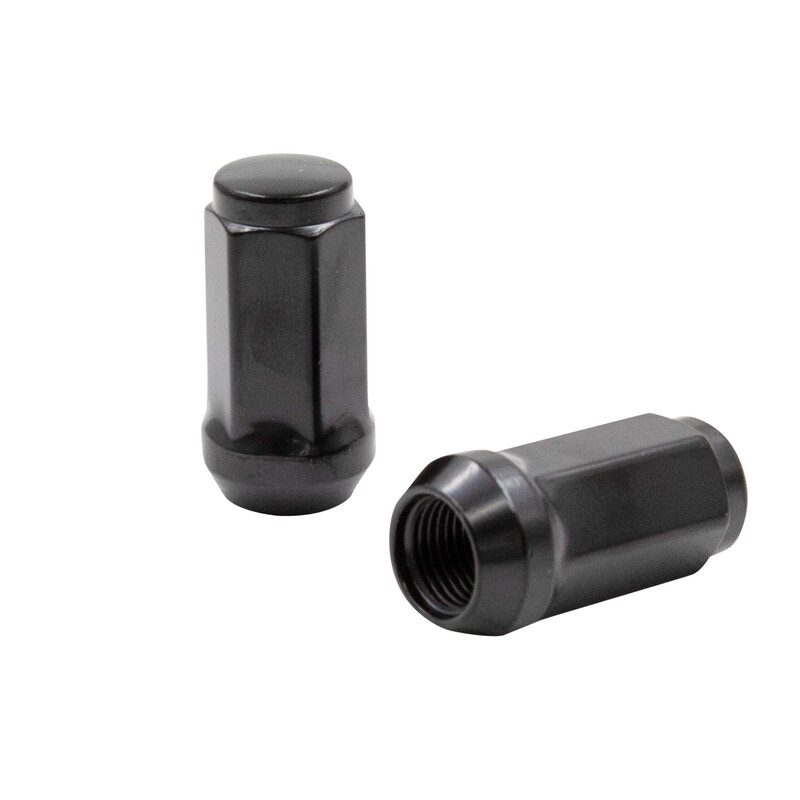 Ecrou Conique 12x1.5 60° L40mm 19g Clé 17mm Aluminium Noir Fermé