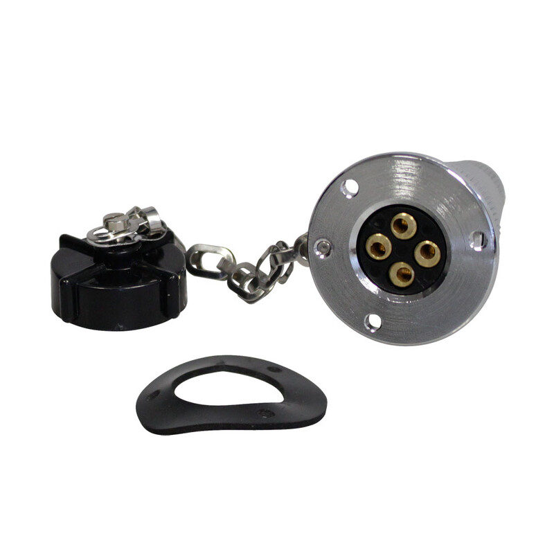 Prise inox pour rampe de phares - 4 voies