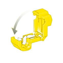 Connecteur auto-dénudant derivation cable + connexion clip - jaune