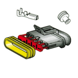 Kit complet connecteur étanche série 1,5mm - 5 voies - femelle