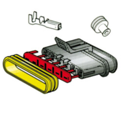 Kit complet connecteur étanche série 1,5mm - 6 voies - femelle