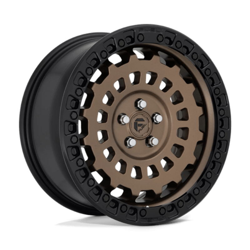 Jante Fuel D634 Zephyr 17x8" 5x114.3 ET38, Bronze Mat, Cerclage Noir
