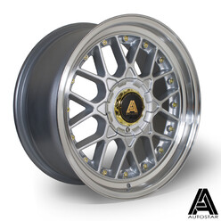 Jante Autostar Sprint 17x8" 4x98/100 ET30, Gris Argenté / Poli