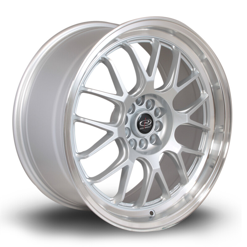 Jante Rota MXR 18x8.5" 5x120 ET35, Gris Argenté / Poli