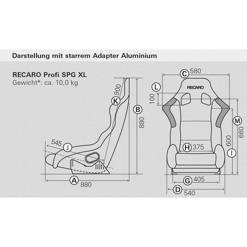 Siège Baquet Recaro Profi SPG (FIA)