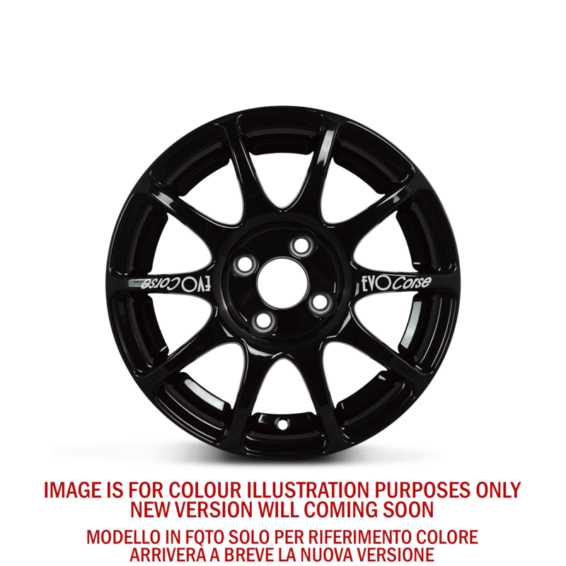 Jante Evo Corse Sport 14x6" 4x110 ET16, Noir Brillant