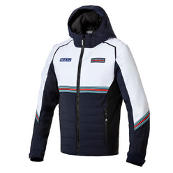 Blouson d'Hiver Sparco Martini Racing Marine & Blanc