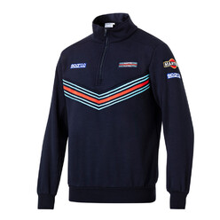 Sweat Zippé Mi-Hauteur Sparco Martini Racing Bleu