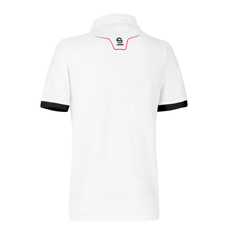 Polo Brodé Sparco Martini Racing Femme Blanc