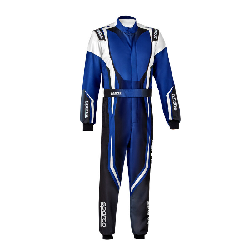 Combinaison Karting Sparco Prime K Enfant Bleue & Blanche (FIA 8877-2022)