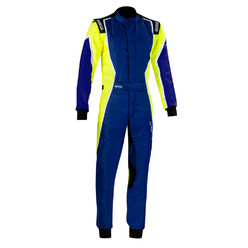 Combinaison Karting Sparco X-Light K Bleue & Jaune (CIK-FIA N2013.1)