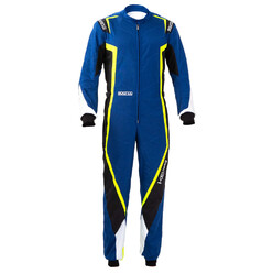 Combinaison Karting Sparco Kerb Enfant Bleue & Jaune (CIK-FIA N2013.1)