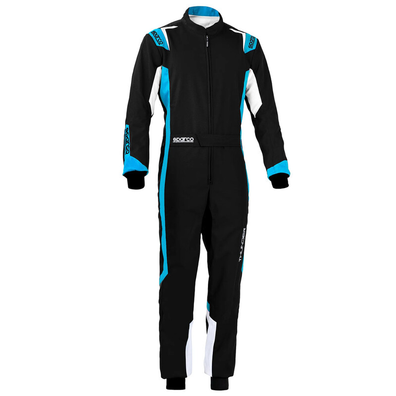 Combinaison Karting Sparco Thunder Noire & Bleue Taille L (CIK-FIA N2013.1)