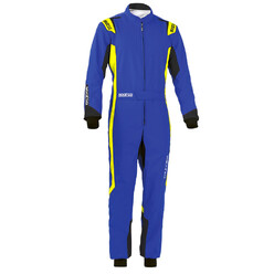 Combinaison Karting Sparco Thunder Enfant Bleue & Jaune (CIK-FIA N2013.1)