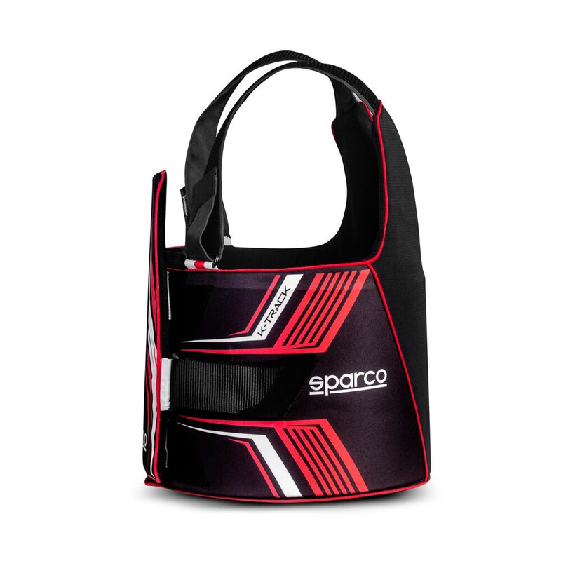Gilet Protège-Côtes Karting Sparco K-Track Noir & Rouge (FIA 8870-2018)