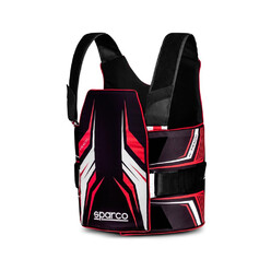 Gilet Protège-Côtes Karting Sparco K-Track Enfant Noir & Rouge (FIA 8870-2018)