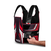 Gilet Protège-Côtes Karting Sparco K-Track Enfant Noir & Rouge (FIA 8870-2018)