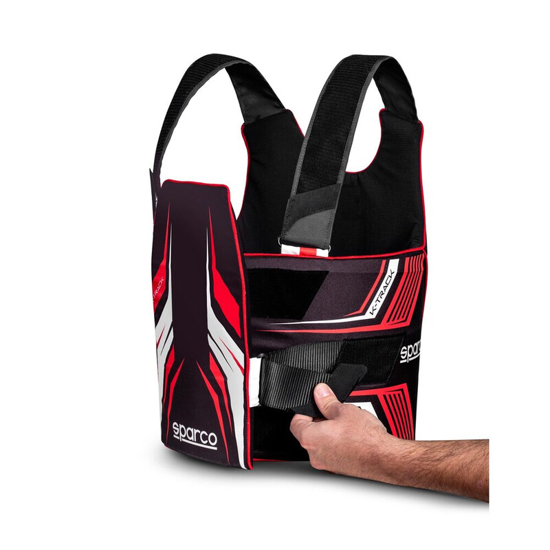 Gilet Protège-Côtes Karting Sparco K-Track Enfant Noir & Rouge (FIA 8870-2018)