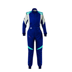 Combinaison OMP First ELLE Bleue Marine / Bleue Tiffany (FIA 8856-2018)
