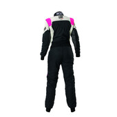 Combinaison OMP First ELLE Noire / Rose Fuchsia (FIA 8856-2018)