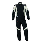 Combinaison OMP First EVO Noire / Blanche (FIA 8856-2018)