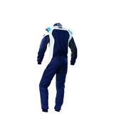 Combinaison OMP First EVO Bleue Marine / Cyan (FIA 8856-2018)