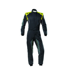 Combinaison OMP Tecnica Hybrid Noire / Jaune Fluo (FIA 8856-2018)