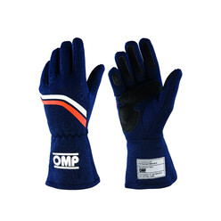 Gants OMP Dijon Bleus Marine / Orange Fluo