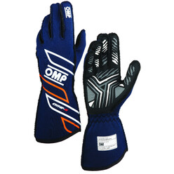 Gants OMP ONE-S Bleus Marine / Oranges Fluo