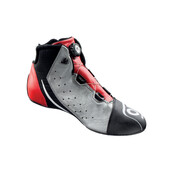 Bottines OMP ONE EVO R - Noires / Argentées / Rouges (FIA)