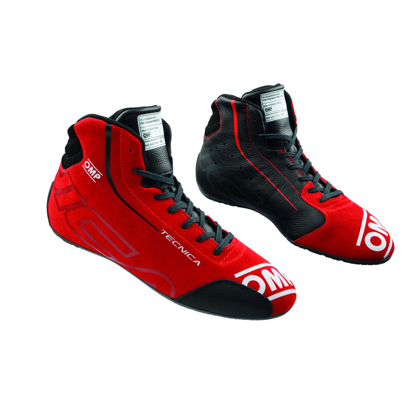 Bottines OMP Tecnica - Noires / Rouges (FIA)