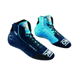 Bottines OMP Tecnica - Bleues Navy / Bleues Cyan (FIA)