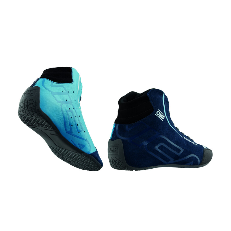 Bottines OMP Tecnica - Bleues Navy / Bleues Cyan (FIA)