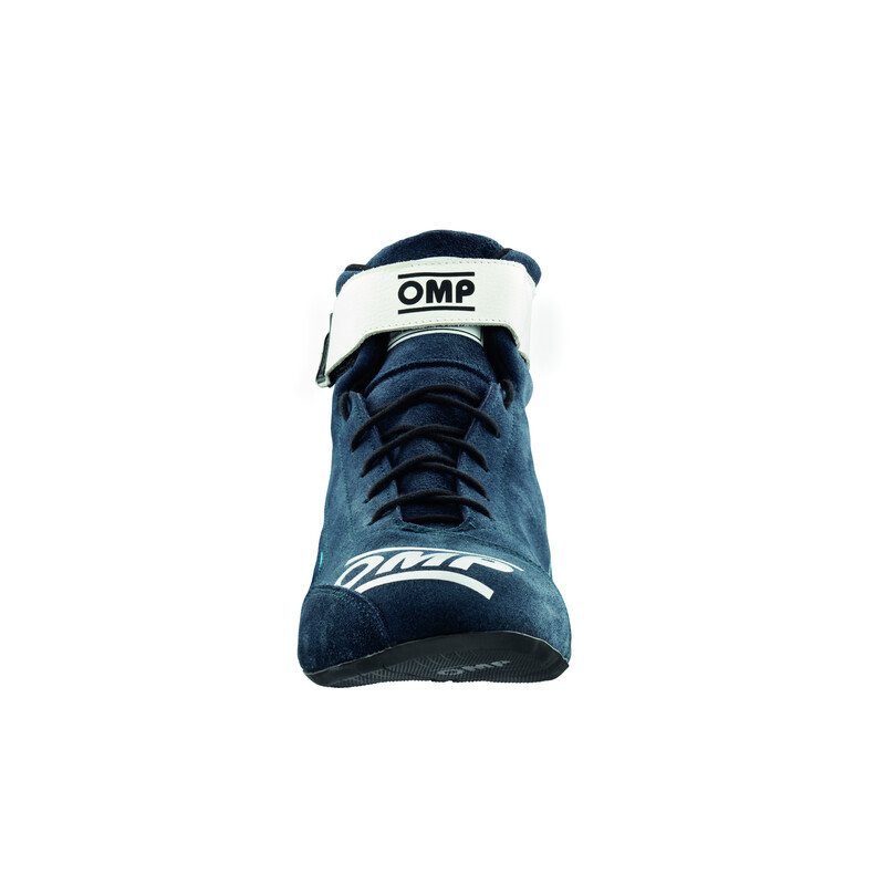 Bottines OMP First - Noires / Blanches / Bleues Cyan (FIA)