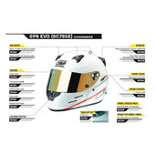 Accessoires pour Casque OMP GP8 EVO