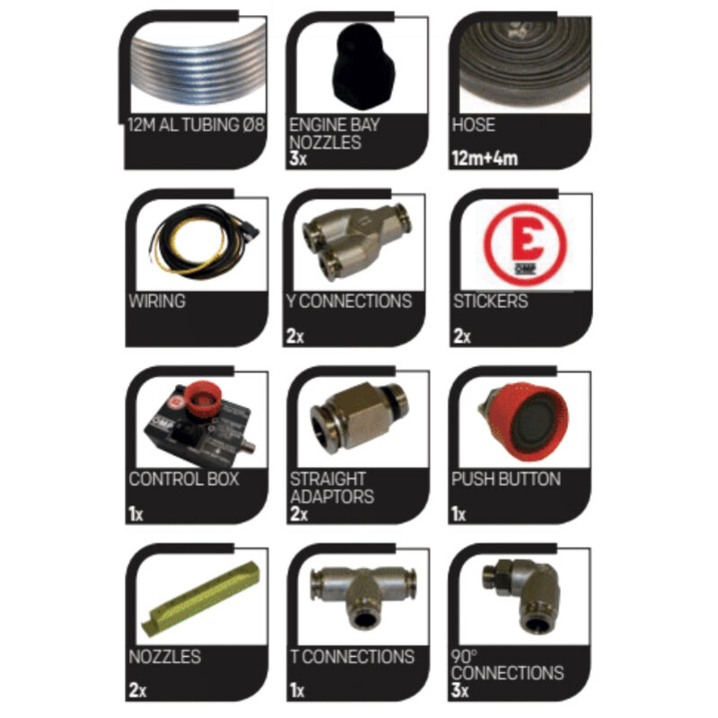 Kit Extincteur Automatique OMP CESAL5SE, 3,4 kg Novec 1230 (FIA)