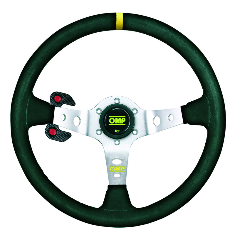 Platine de Volant OMP 2 Boutons en Carbone