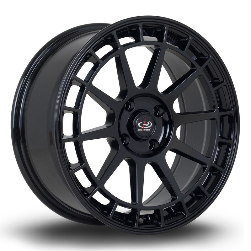Jante Rota Recce 17x8" 4x108 ET40, Noir Brillant
