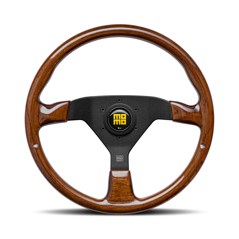 Volant Momo Montecarlo Heritage Tulipé (31 mm), Bois, Branches Noires - 35 cm