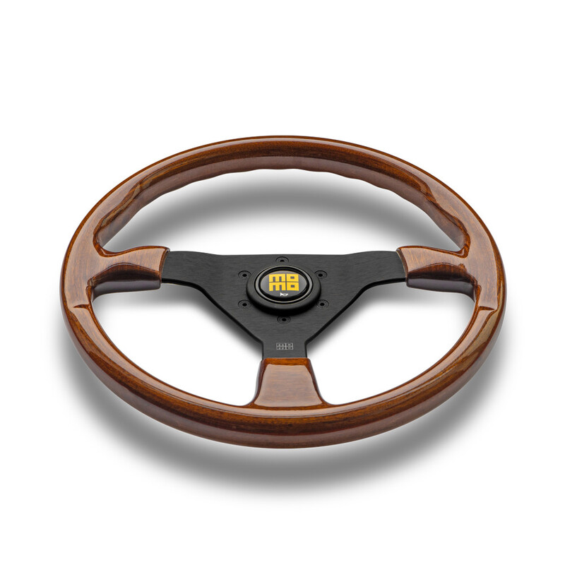 Volant Momo Montecarlo Heritage Tulipé (31 mm), Bois, Branches Noires - 35 cm