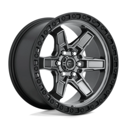 Fuel D698 Kicker 17x9" 6x114.3 ET12, Gunmetal Mat, Cerclage Noir