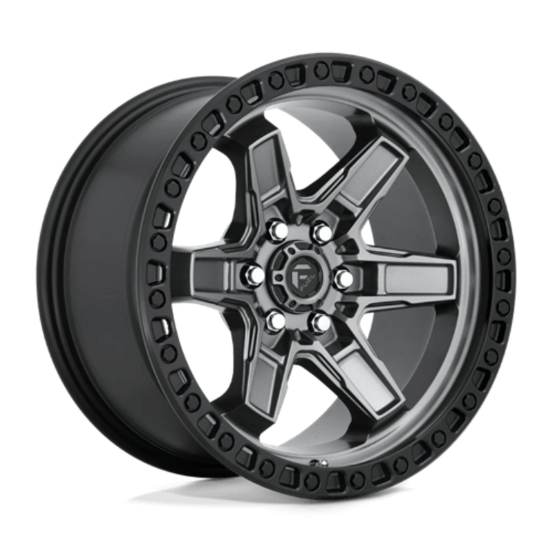 Fuel D698 Kicker 17x9" 6x114.3 ET12, Gunmetal Mat, Cerclage Noir