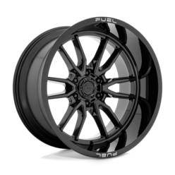 Fuel D760 Clash 22x12" 6x139.7 ET-44, Noir Brillant