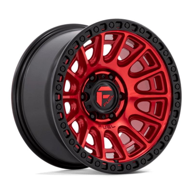 Fuel D834 Cycle 17x9" 5x127 ET-12, Rouge Candy, Anneau Noir